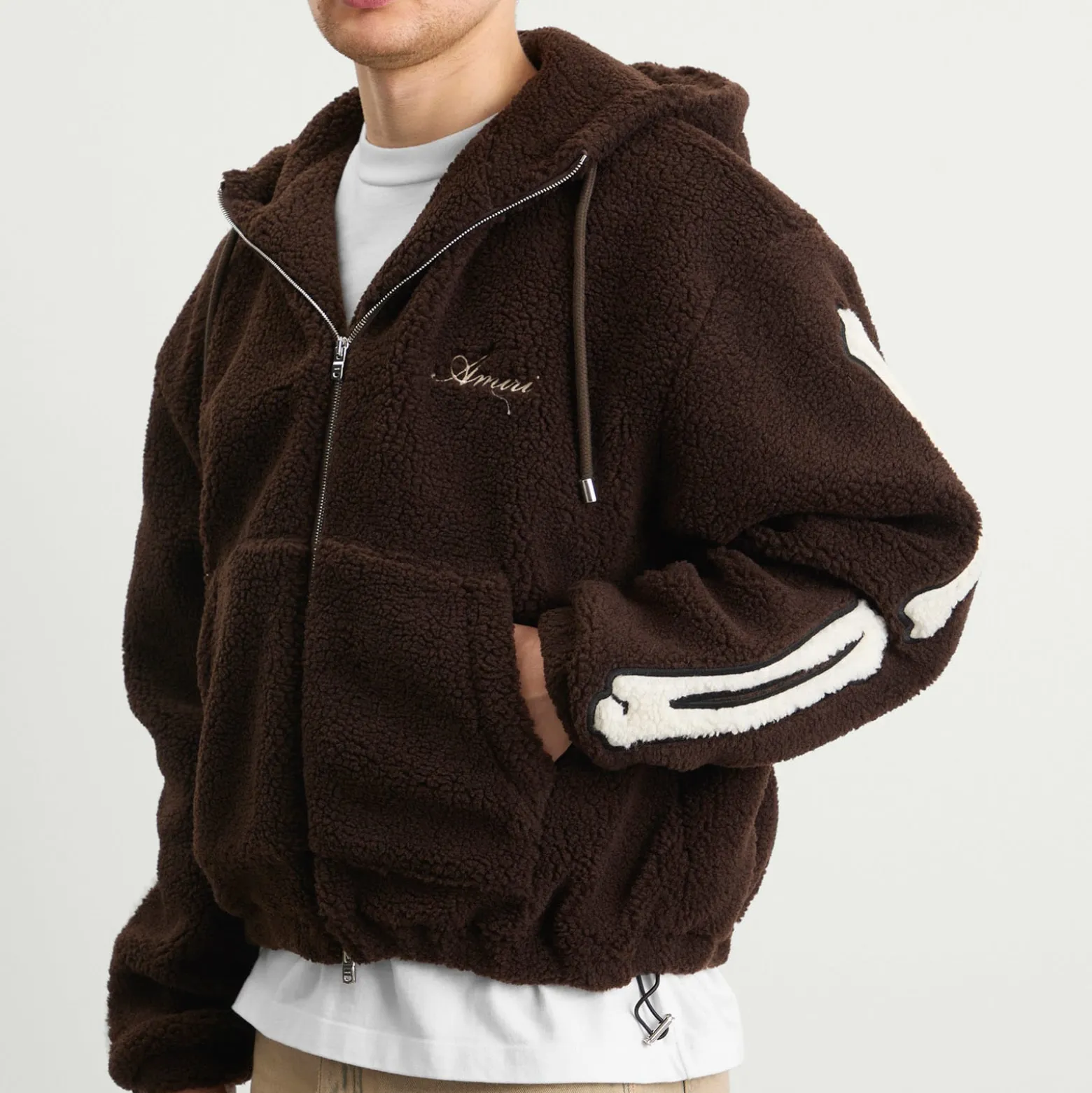AMIRI Bones Fleece Zip Hoodie