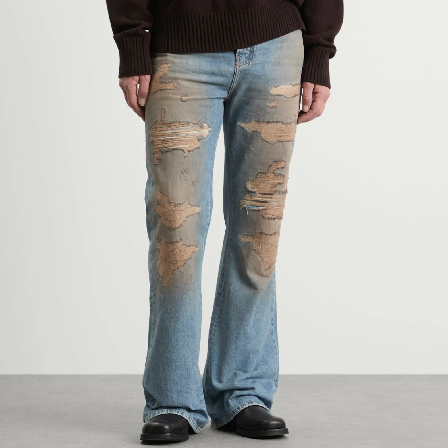 AMIRI Repaired Boot Cut Jeans