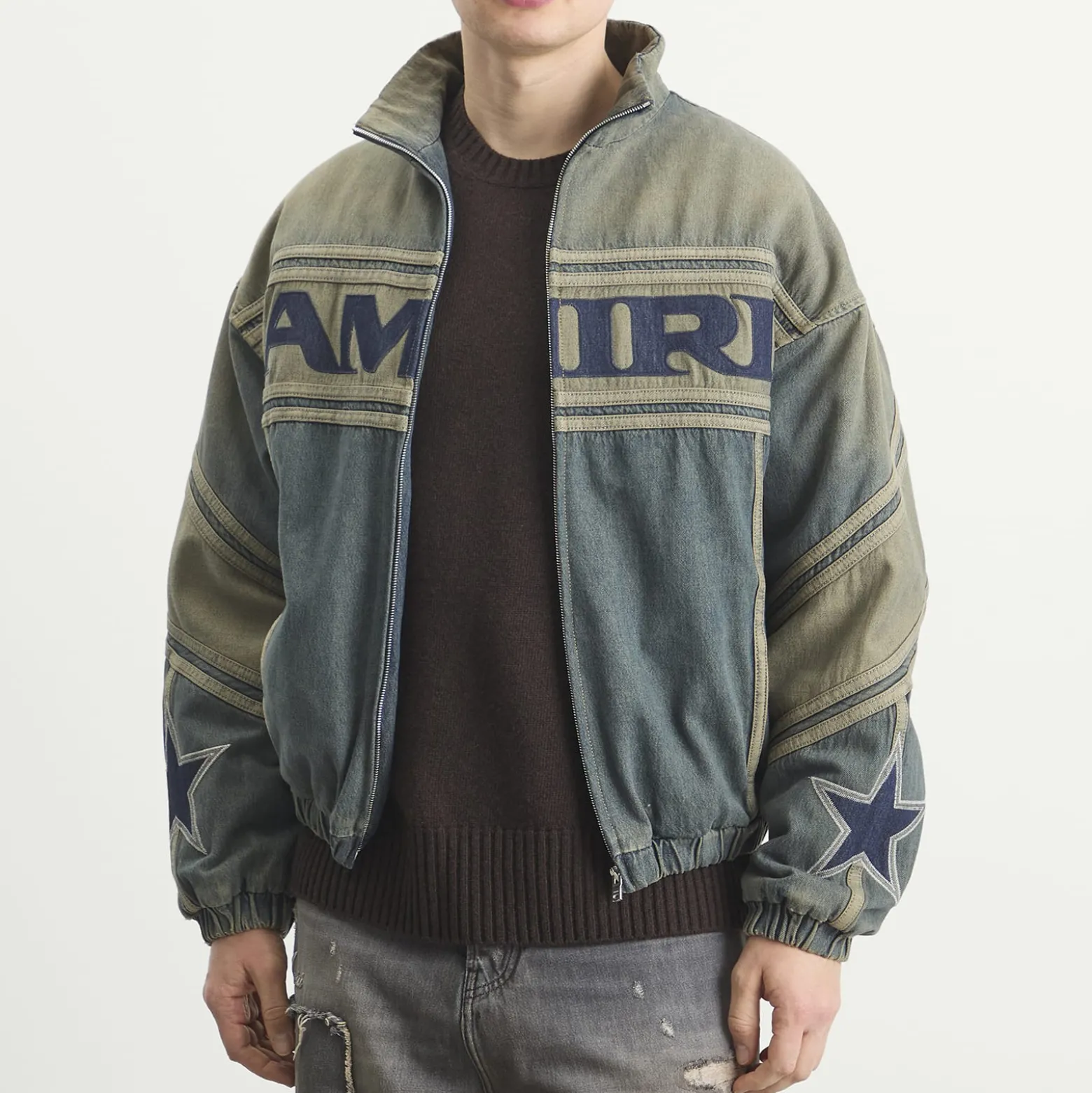AMIRI Sport Denim Track Jacket