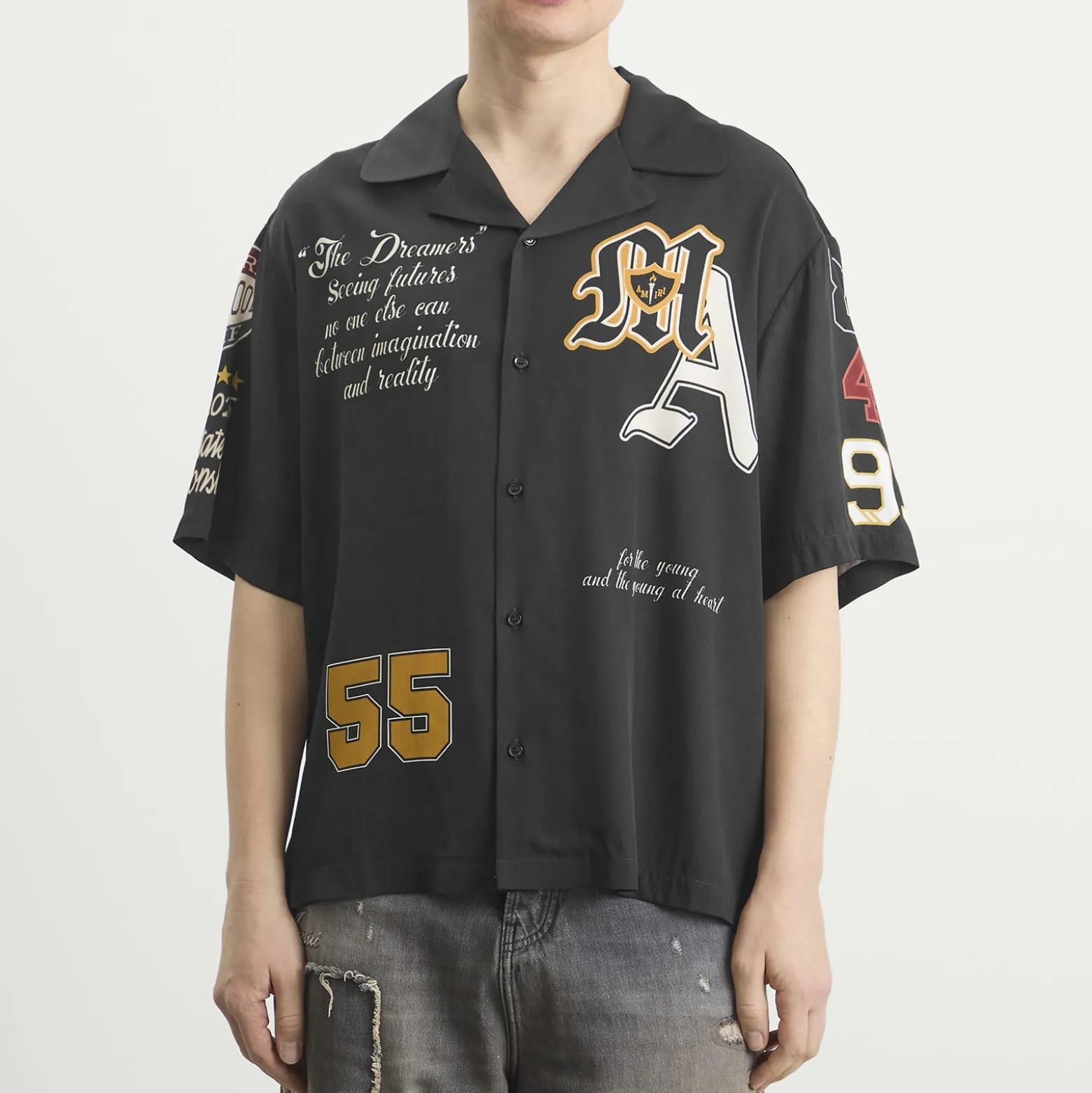 AMIRI Varsity Patch Camp Shirt