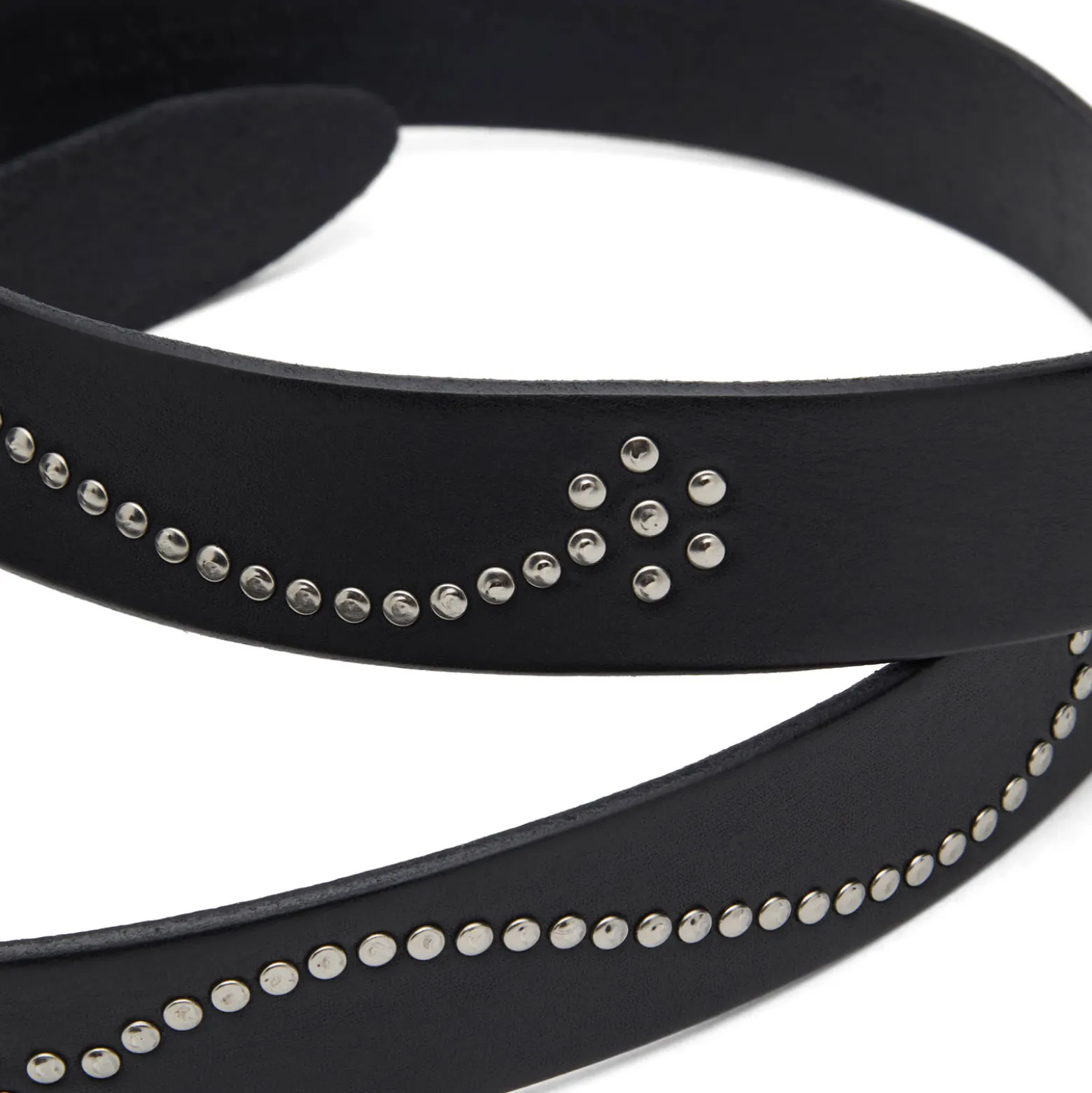 Andersons Narrow Stud Trimmed Leather Belt