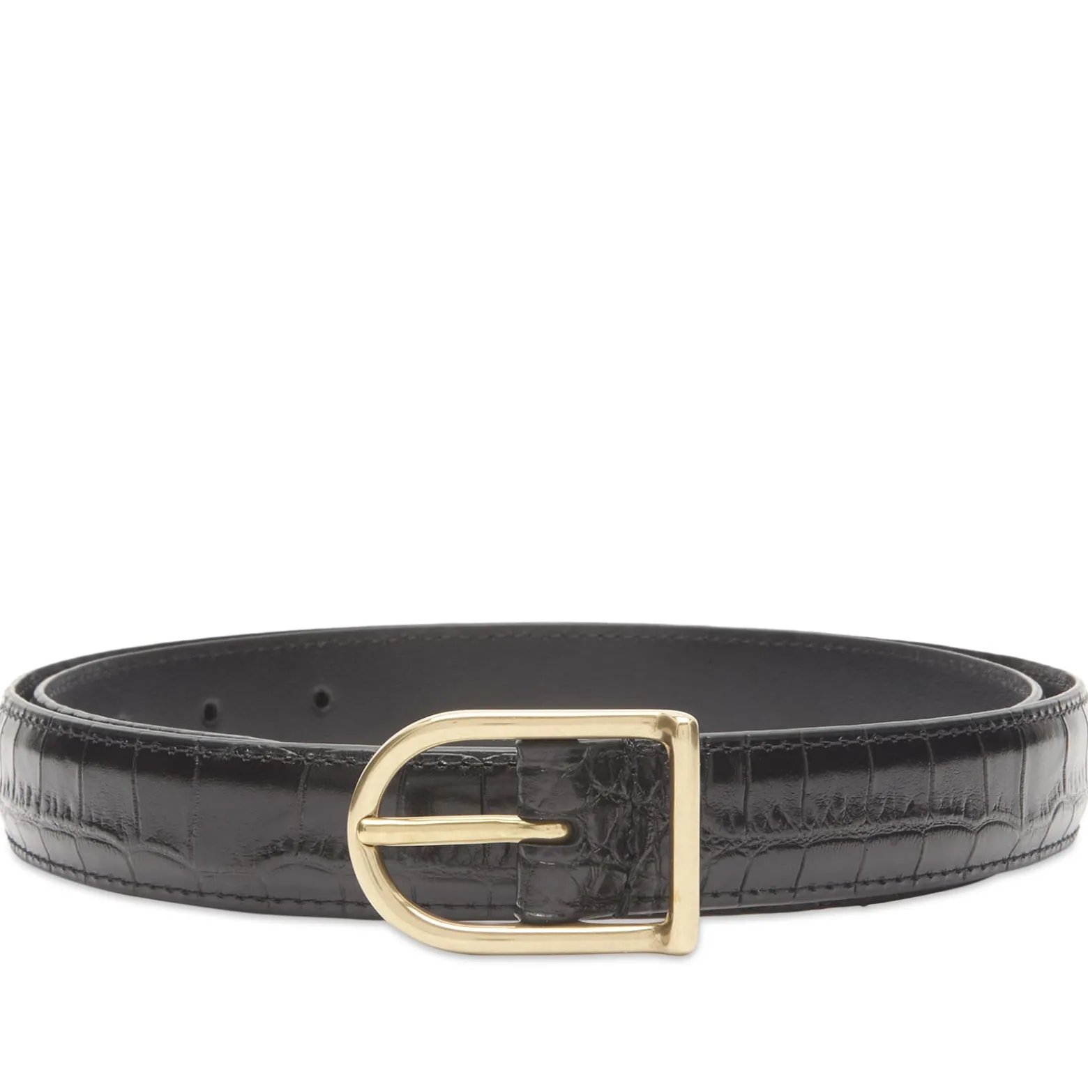 Andersons Slim Alligator Print Leather Belt