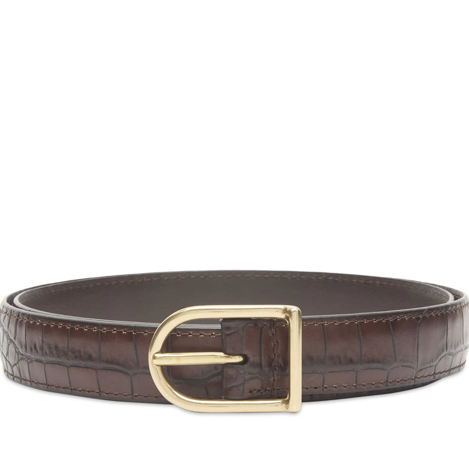 Andersons Slim Alligator Print Leather Belt