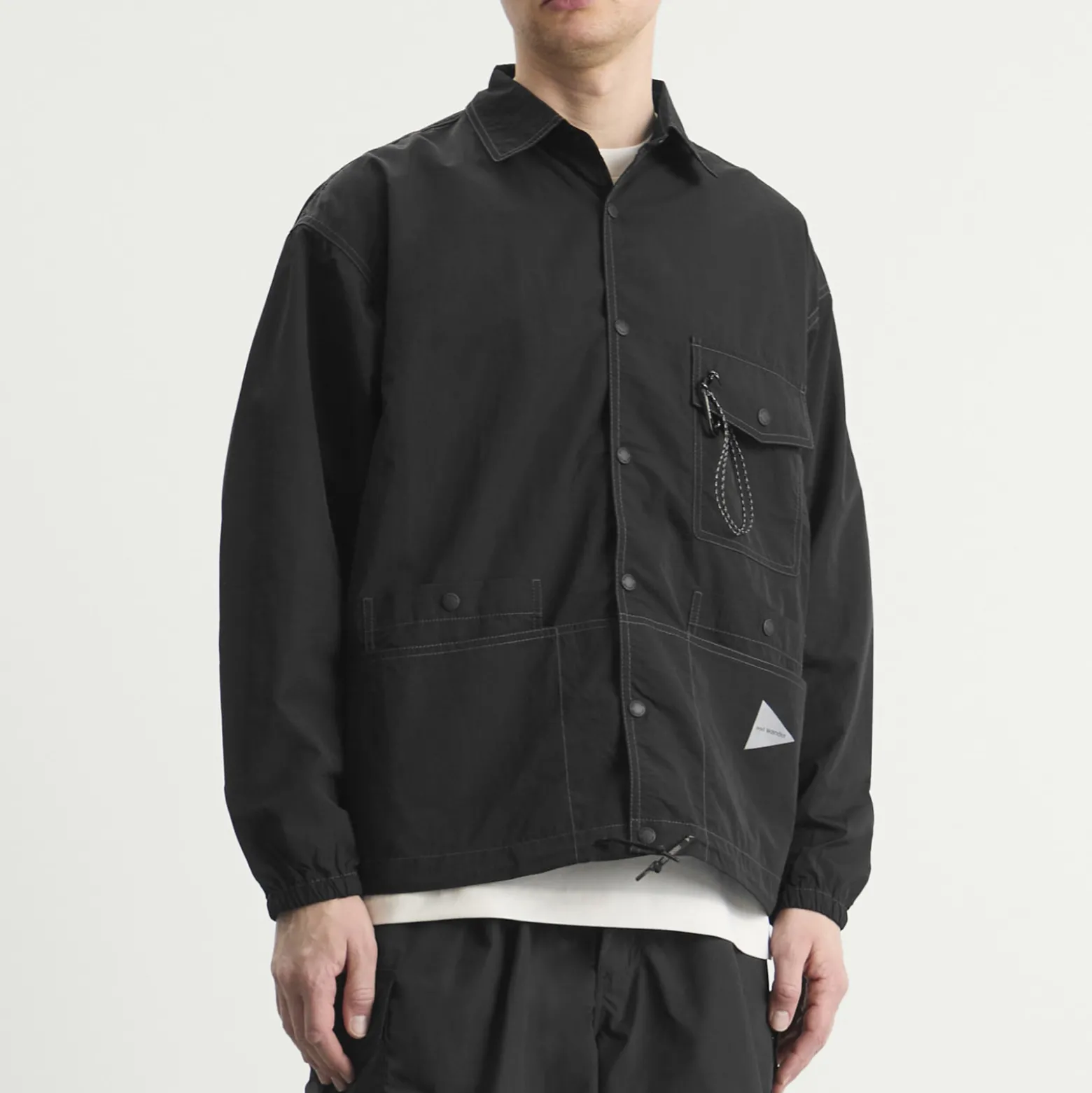 and wander Crinkled Nylon Shirt Jacket