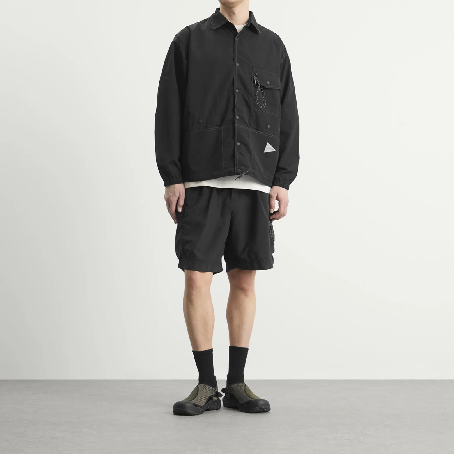 and wander Crinkled Nylon Shirt Jacket