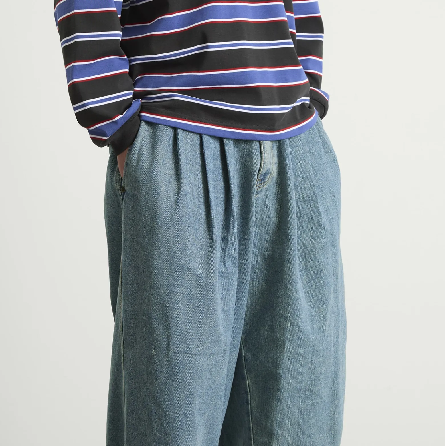 Anglan Stone Vintage Denim Balloon Pants