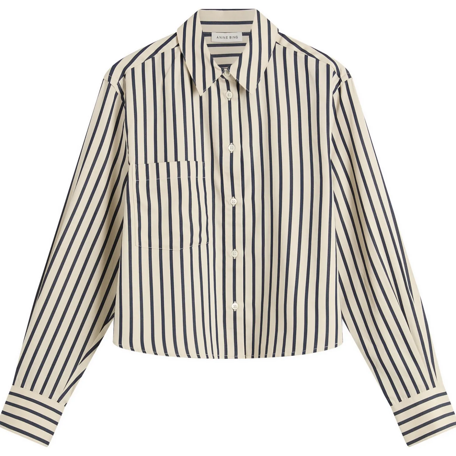 Anine Bing Essie Cropped Shirt