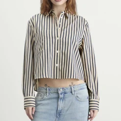 Anine Bing Essie Cropped Shirt