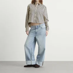 Anine Bing Essie Cropped Shirt