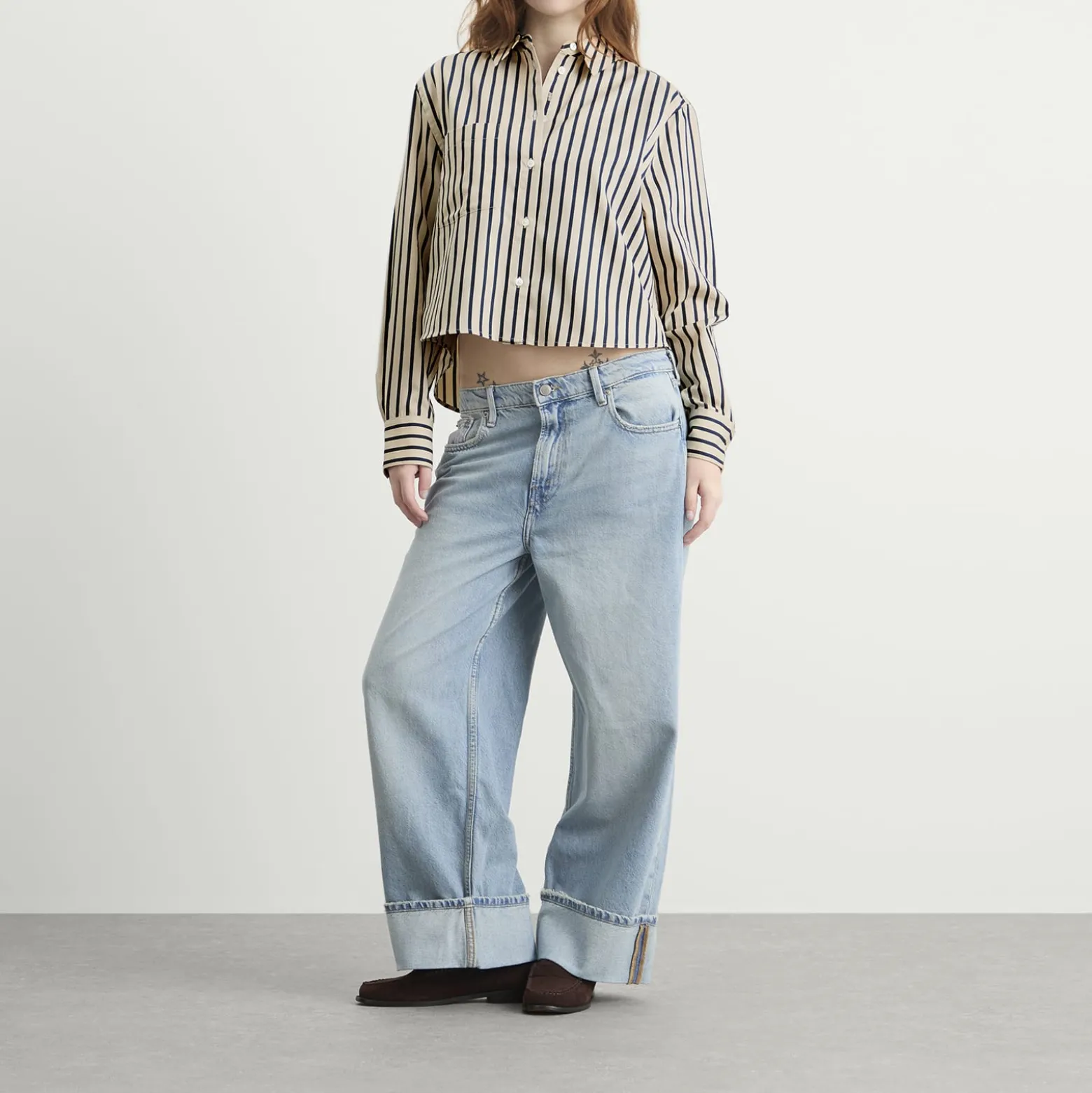 Anine Bing Essie Cropped Shirt