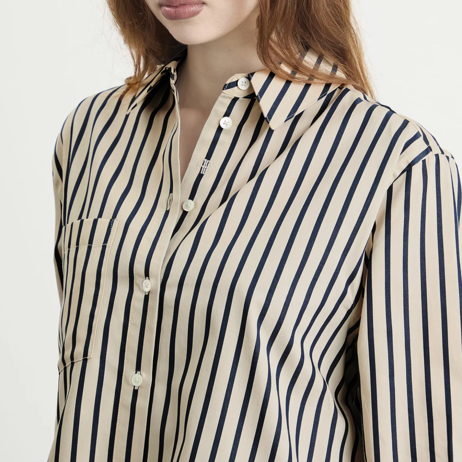 Anine Bing Essie Cropped Shirt