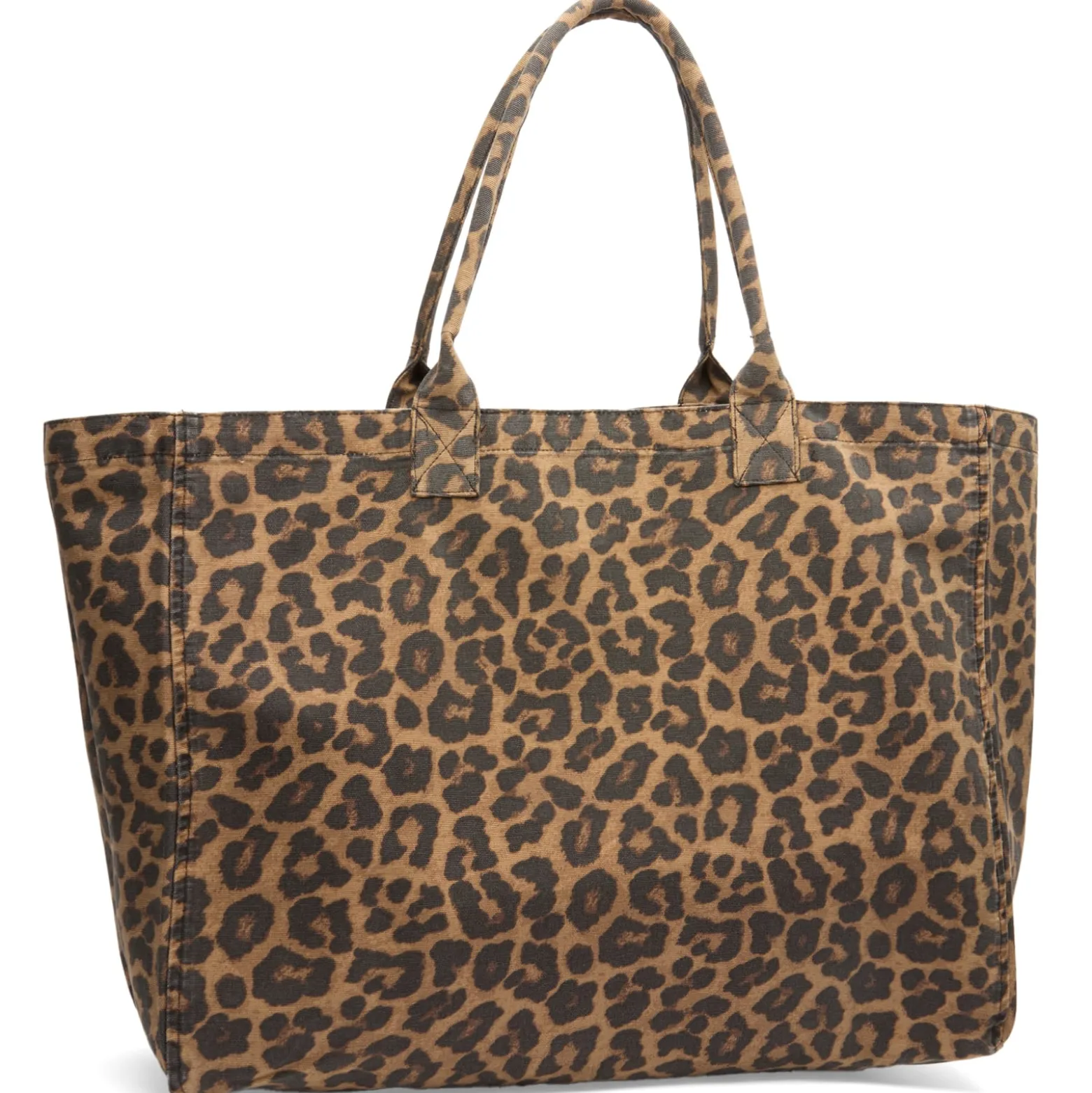 Anine Bing Leo Canvas Tote Leopard Bag