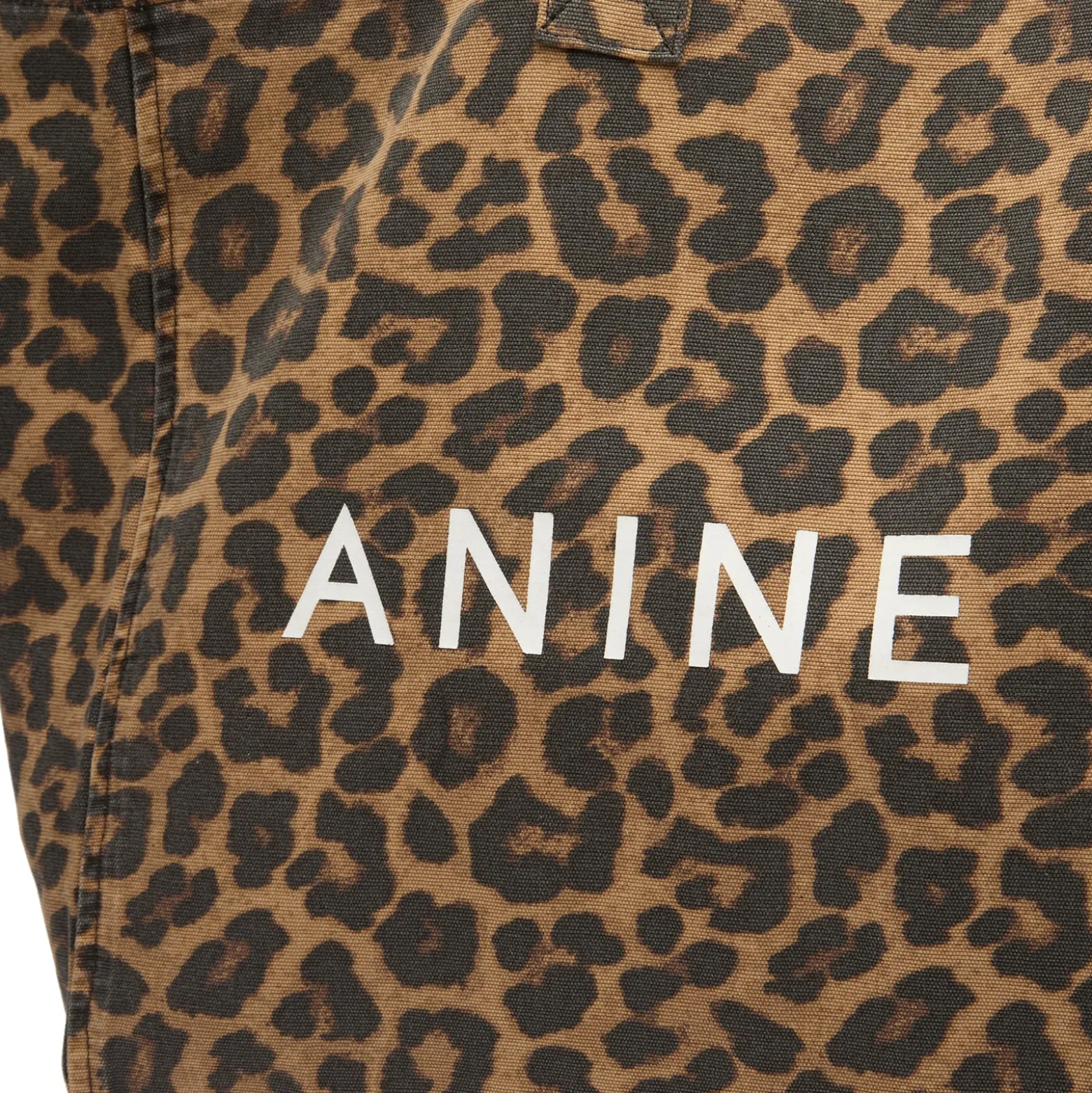 Anine Bing Leo Canvas Tote Leopard Bag