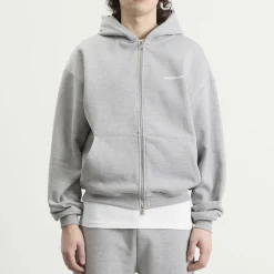 ANNIE HOOD Mini Logo Zip Hoodie