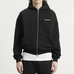 ANNIE HOOD Mini Logo Zip Hoodie