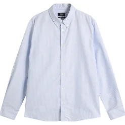 A.P.C. Greg Logo Button Down Stripe Shirt