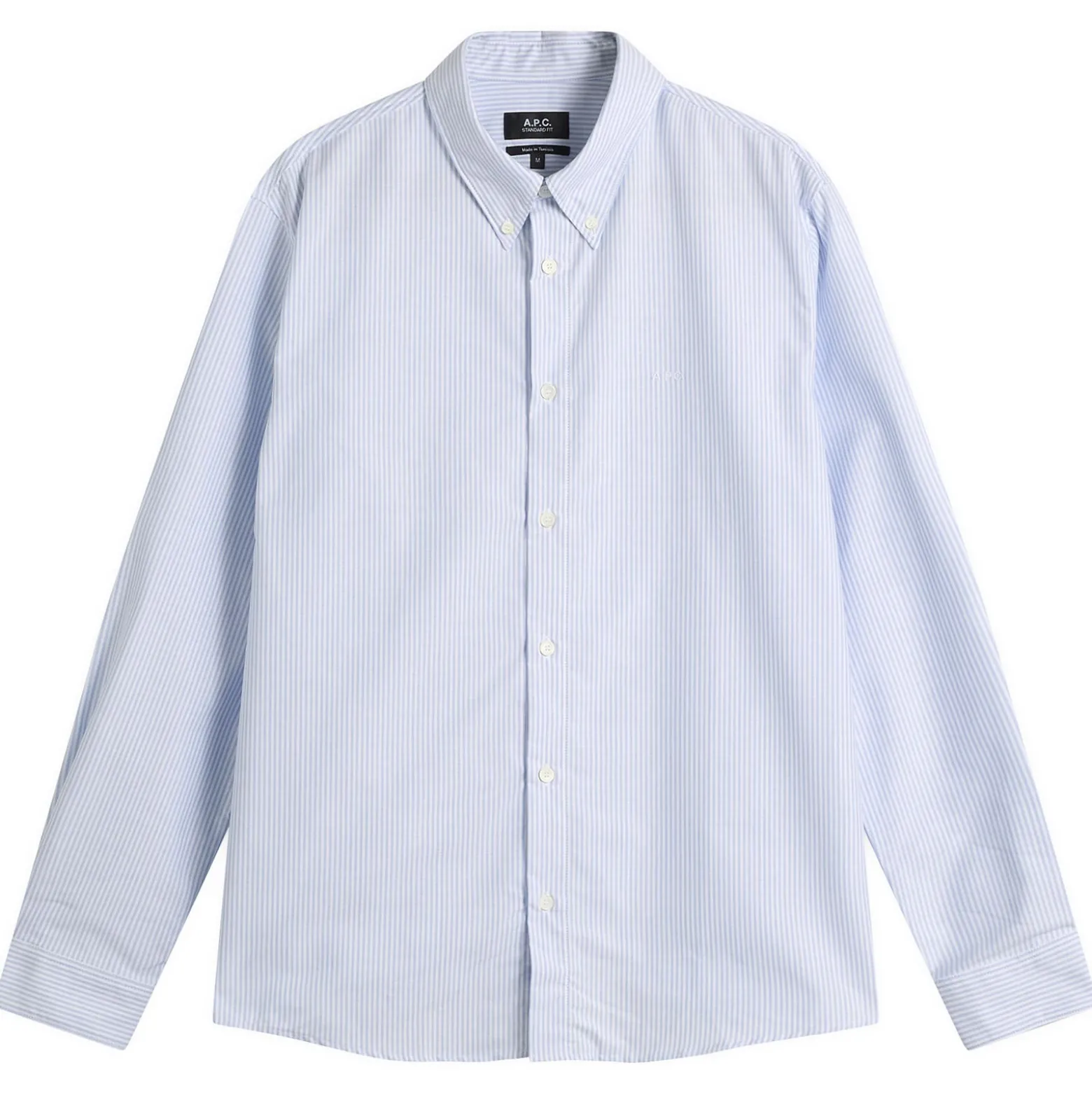 A.P.C. Greg Logo Button Down Stripe Shirt