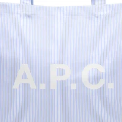 A.P.C. Striped Poplin Diane Shopping Tote