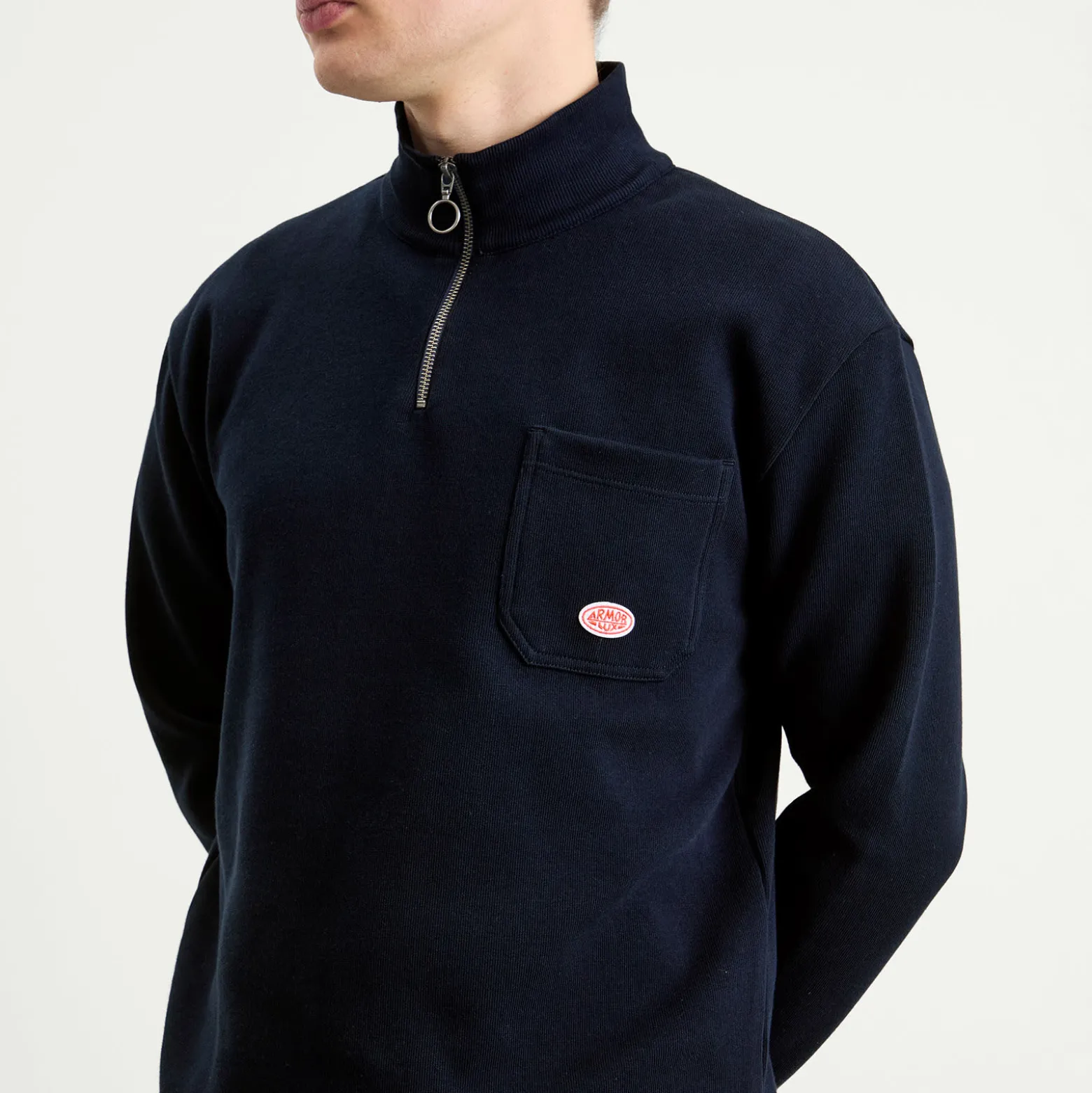 Armor-Lux Half Zip Pocket Sweatshirt