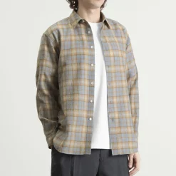 Auralee Airy Wool Check Shirt