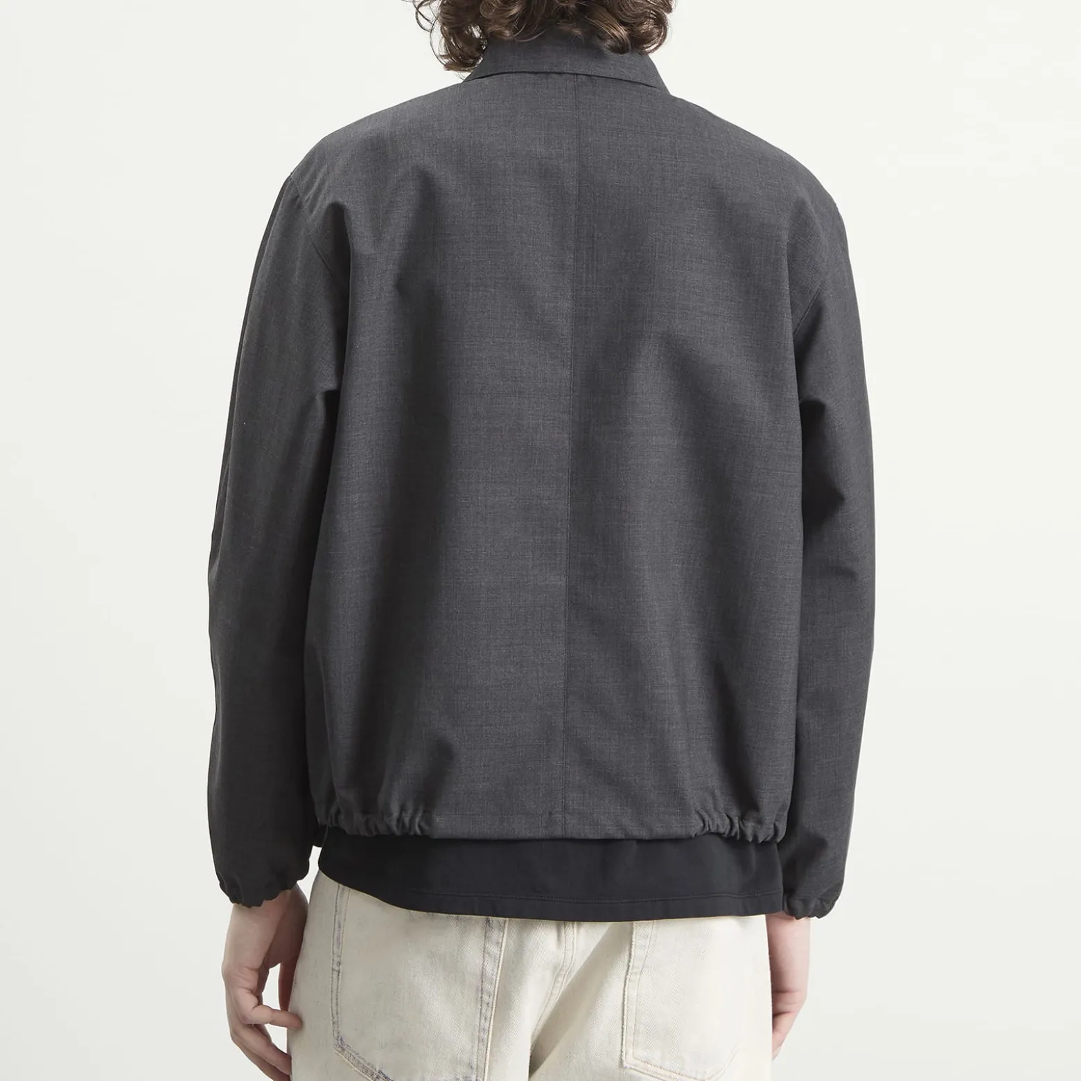 Auralee Bonded Tropical Wool Zip Blouson