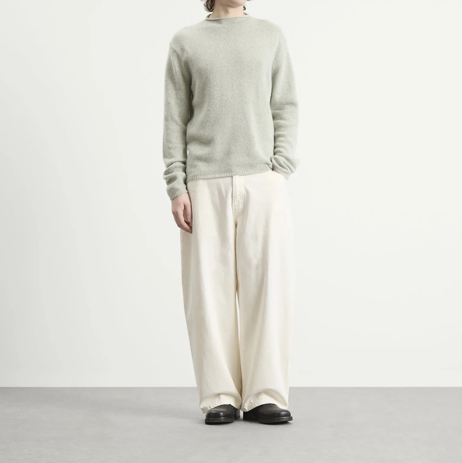 Auralee Cashmere Silk Melange Knit Jumper
