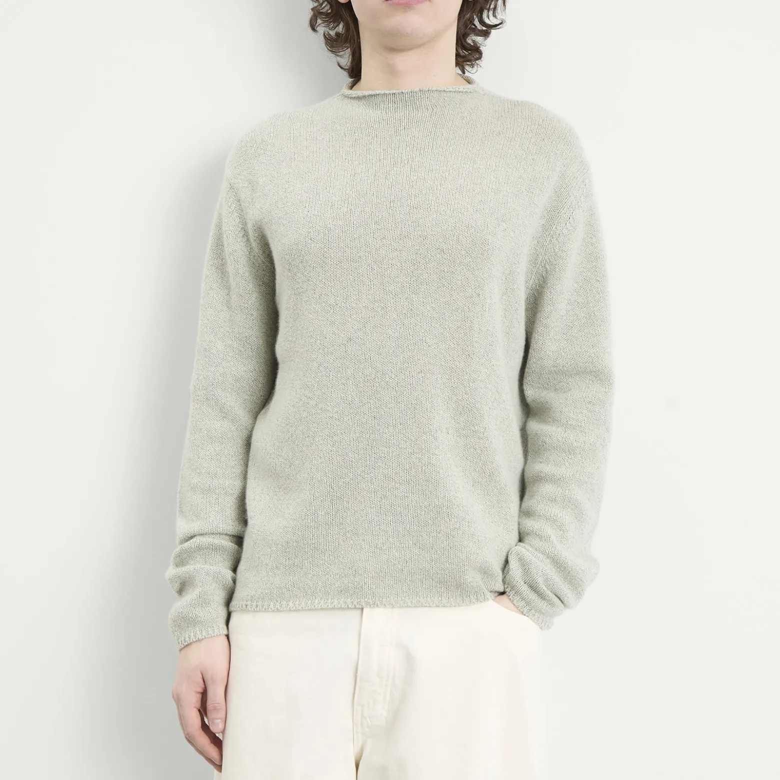 Auralee Cashmere Silk Melange Knit Jumper