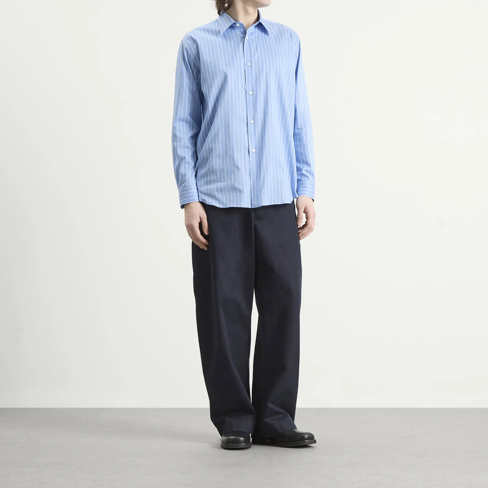 Auralee Cotton Silk Stripe Shirt