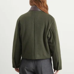Auralee Flannel Padded Short Jacket
