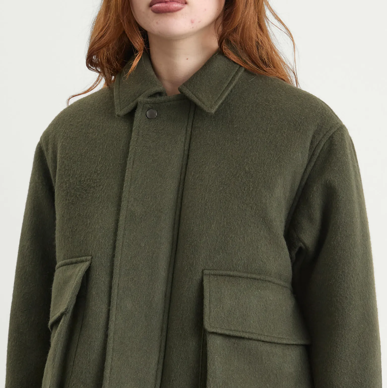 Auralee Flannel Padded Short Jacket