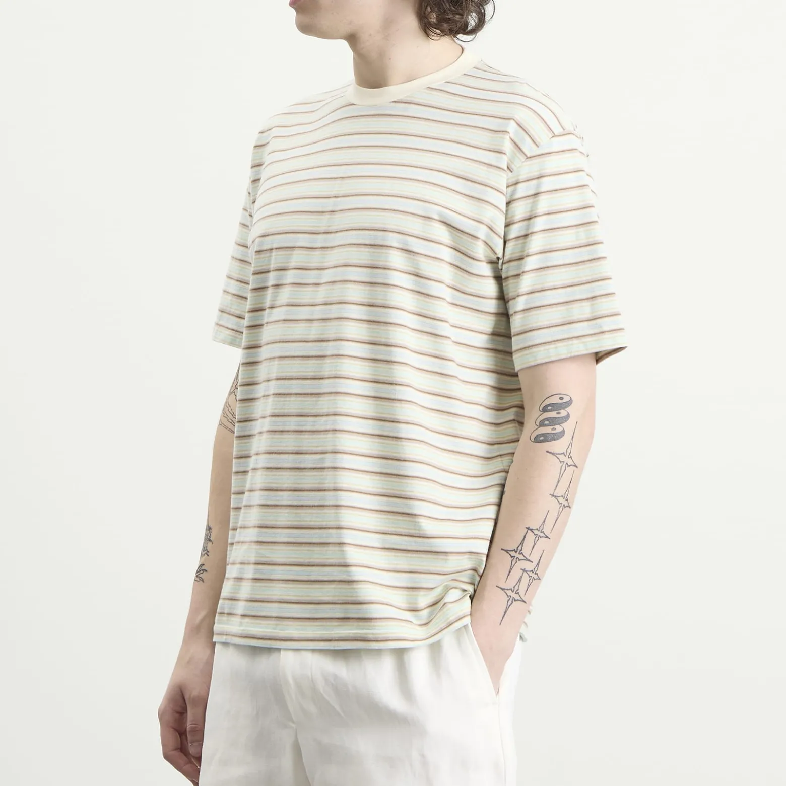 Auralee Gradient Stripe Jersey T-Shirt