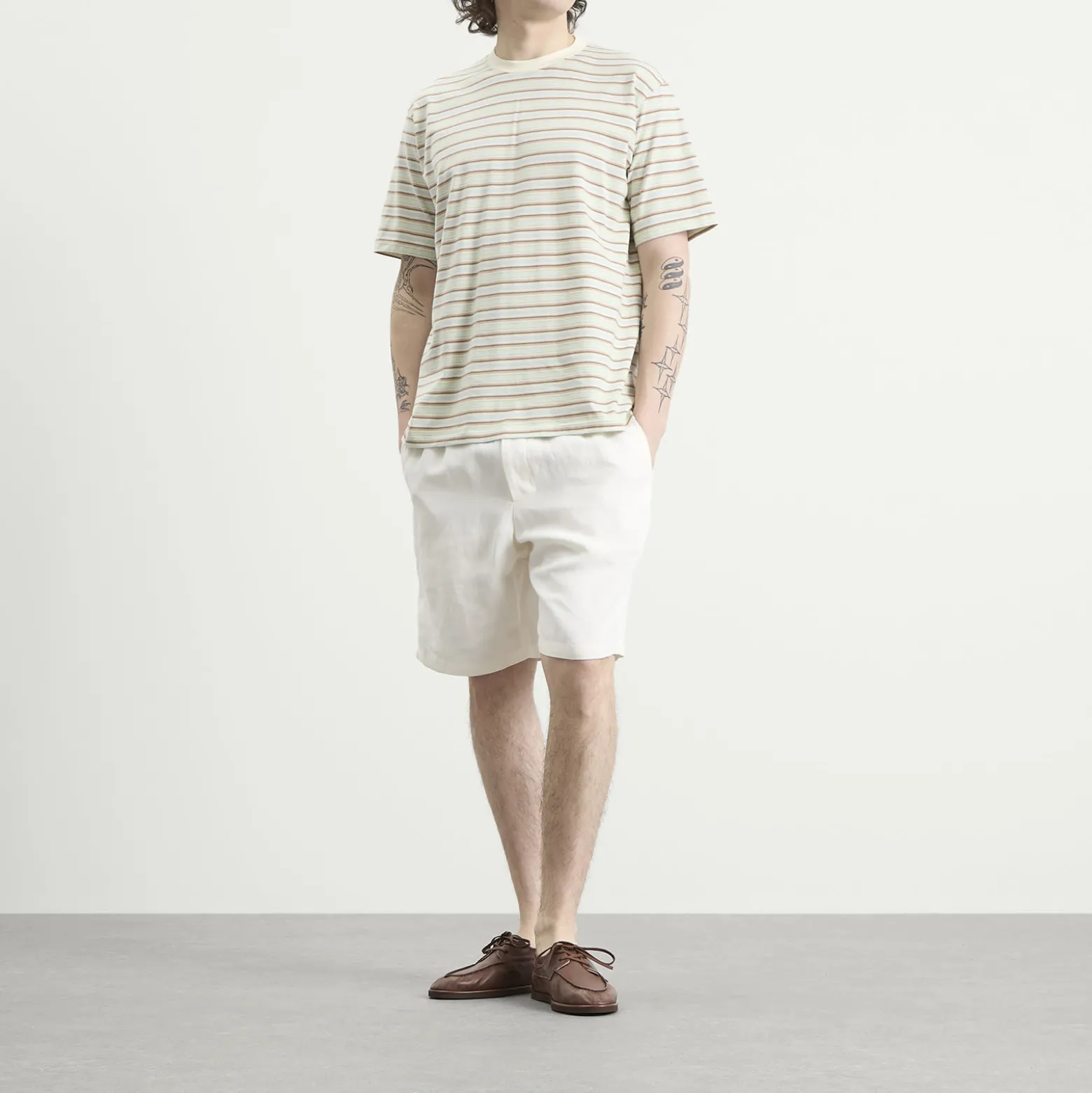 Auralee Gradient Stripe Jersey T-Shirt