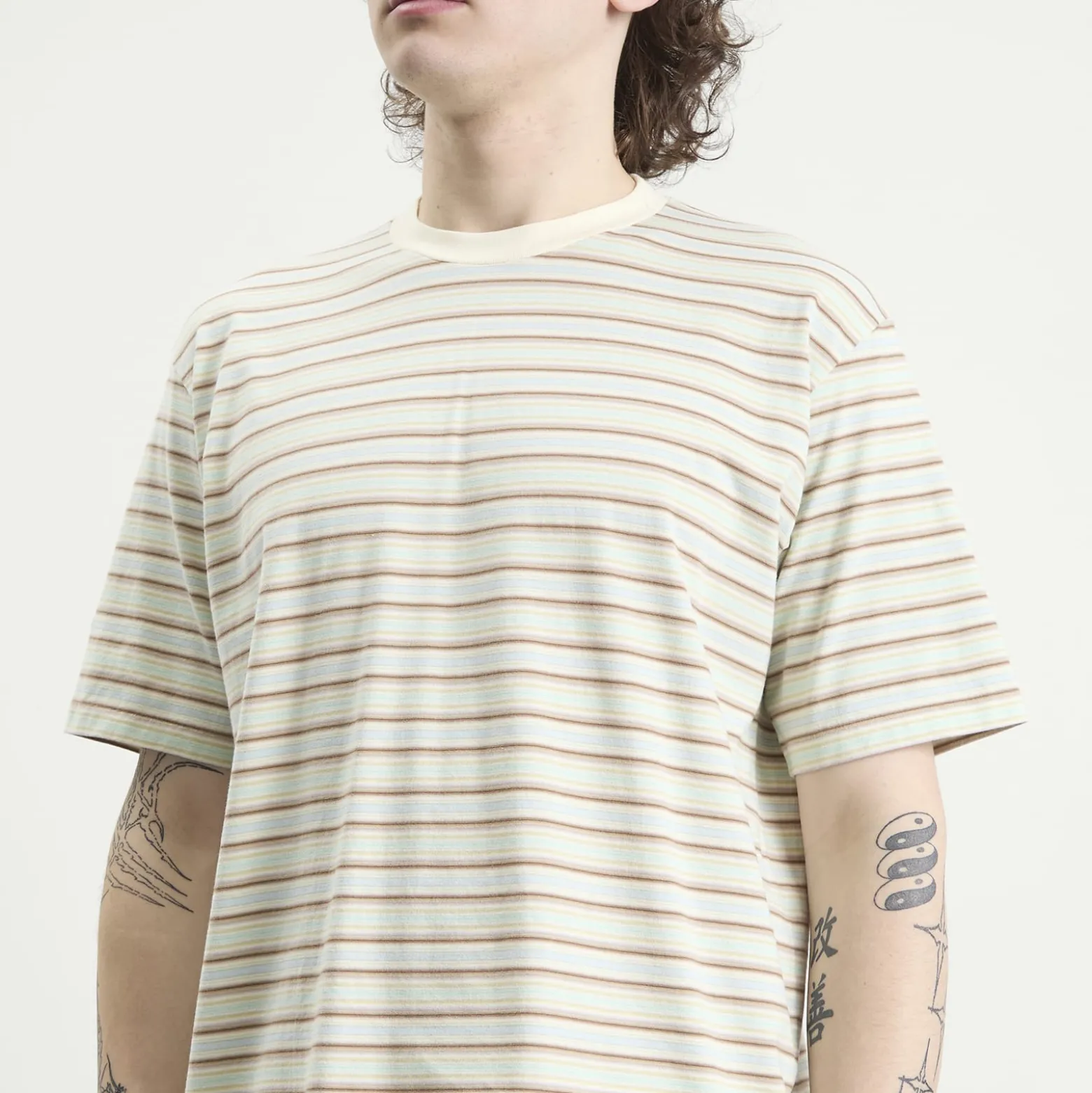 Auralee Gradient Stripe Jersey T-Shirt