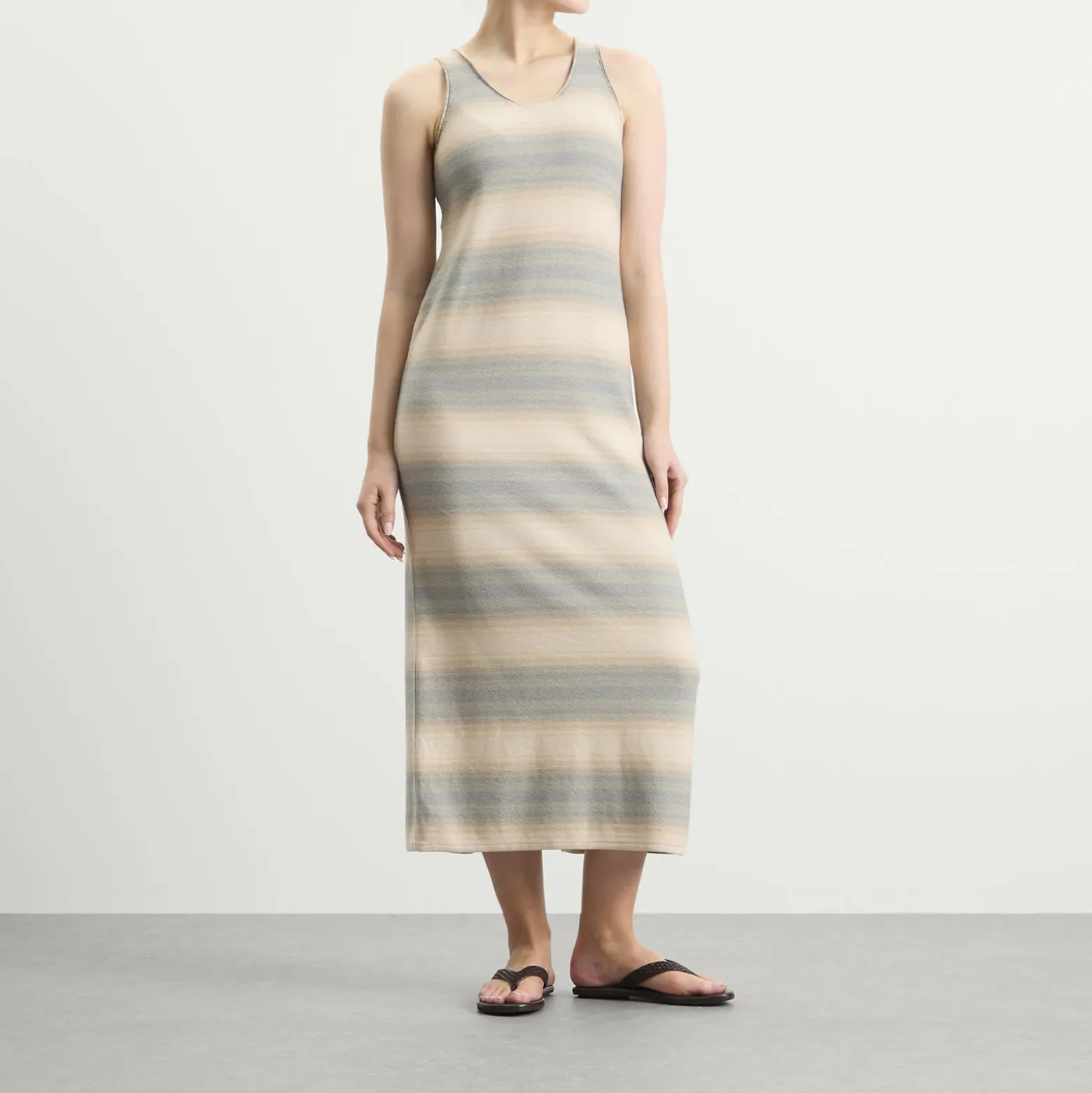 Auralee Gradient Stripe Knit Dress