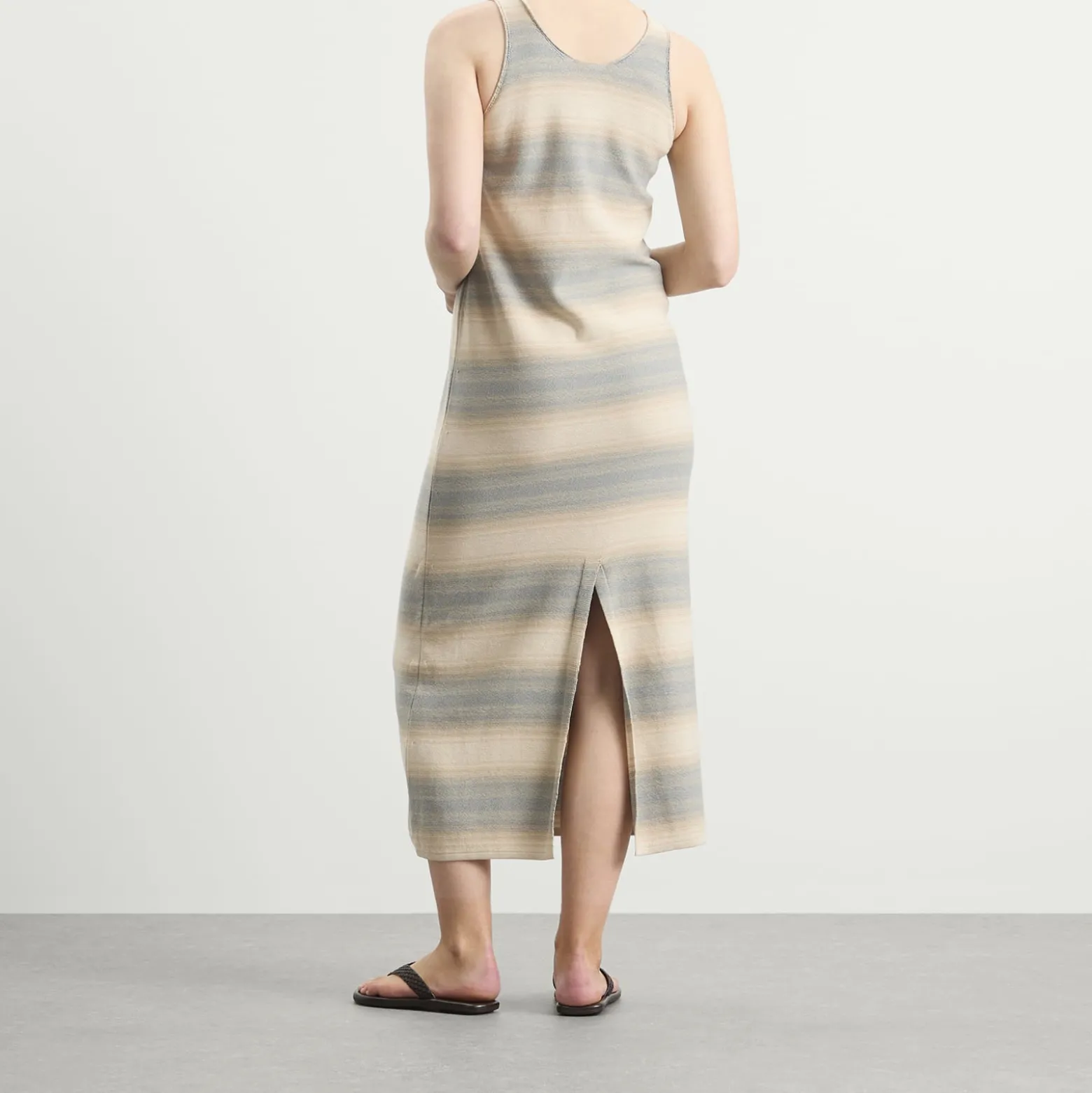 Auralee Gradient Stripe Knit Dress