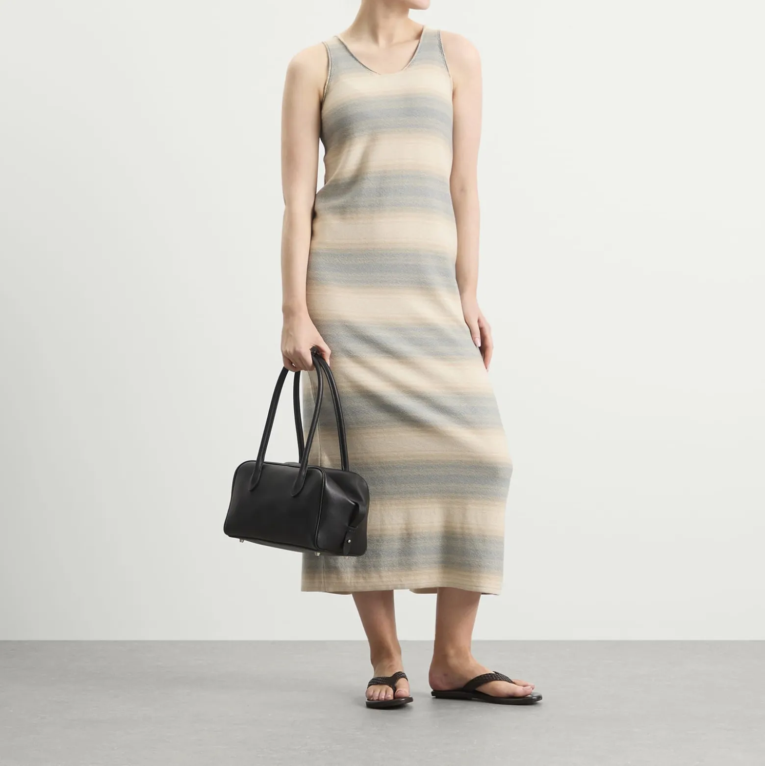 Auralee Gradient Stripe Knit Dress