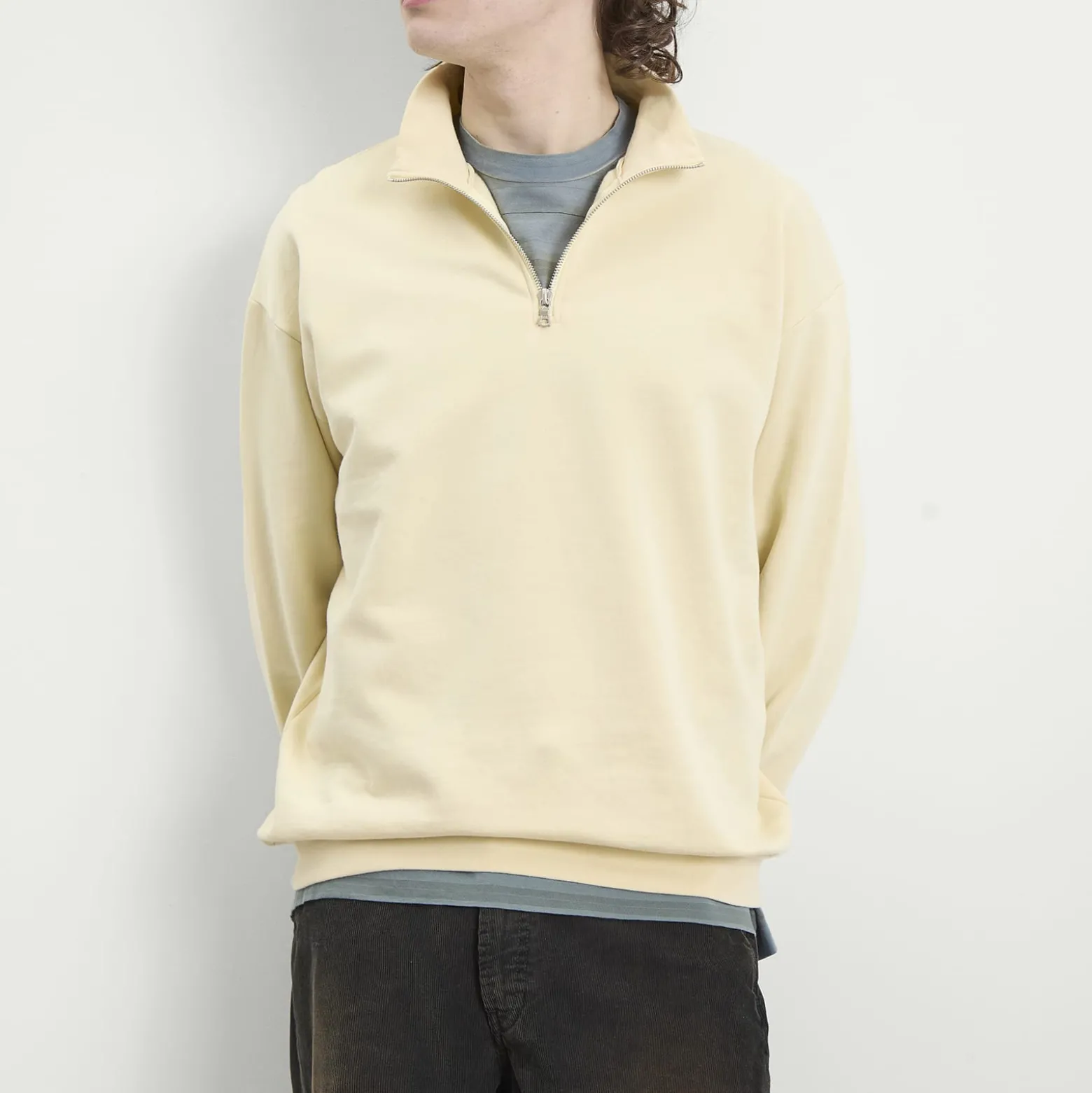 Auralee High Gauge Sweat Half Zip Jumper