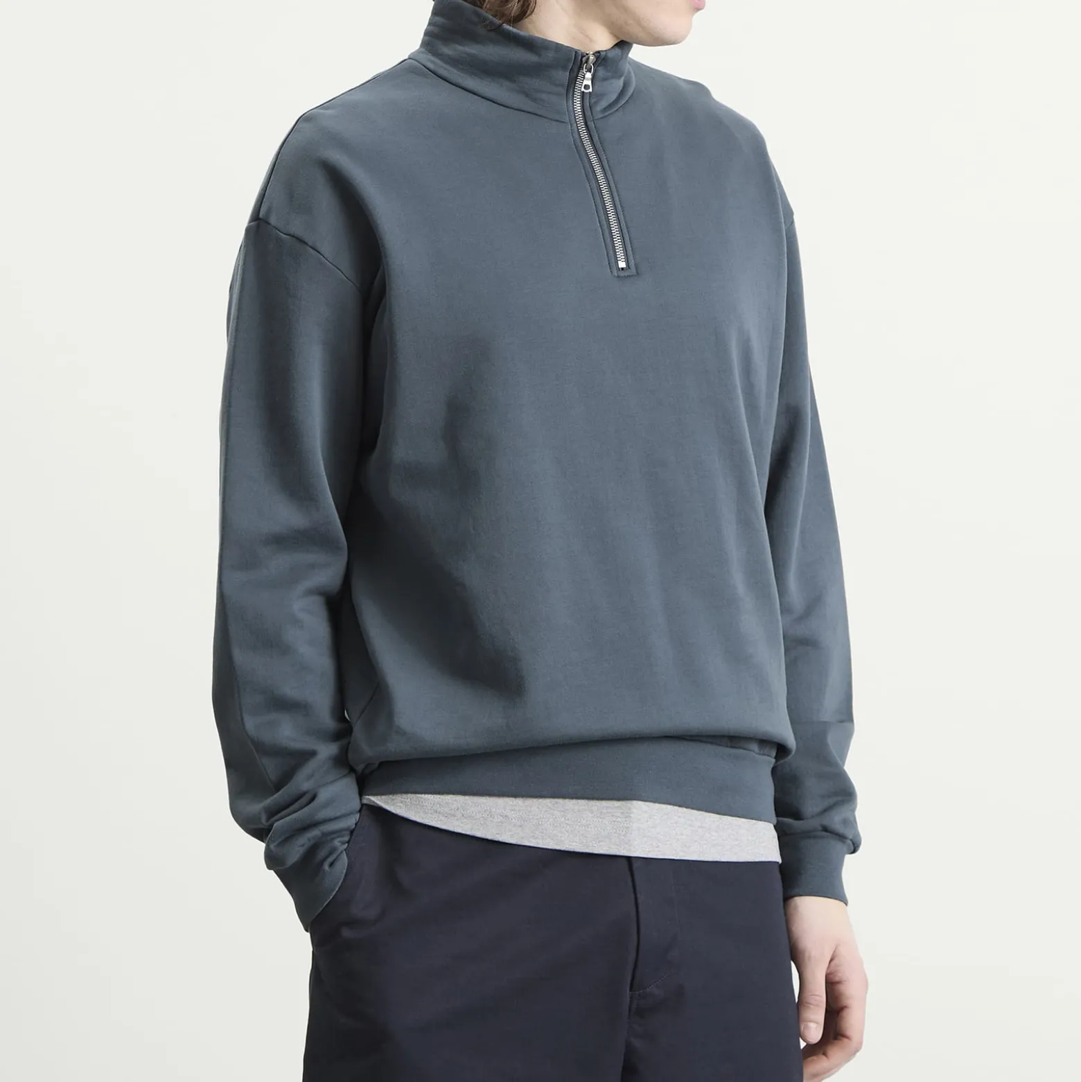 Auralee High Gauge Sweat Half Zip Jumper