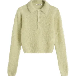 Auralee Mohair Knit Polo