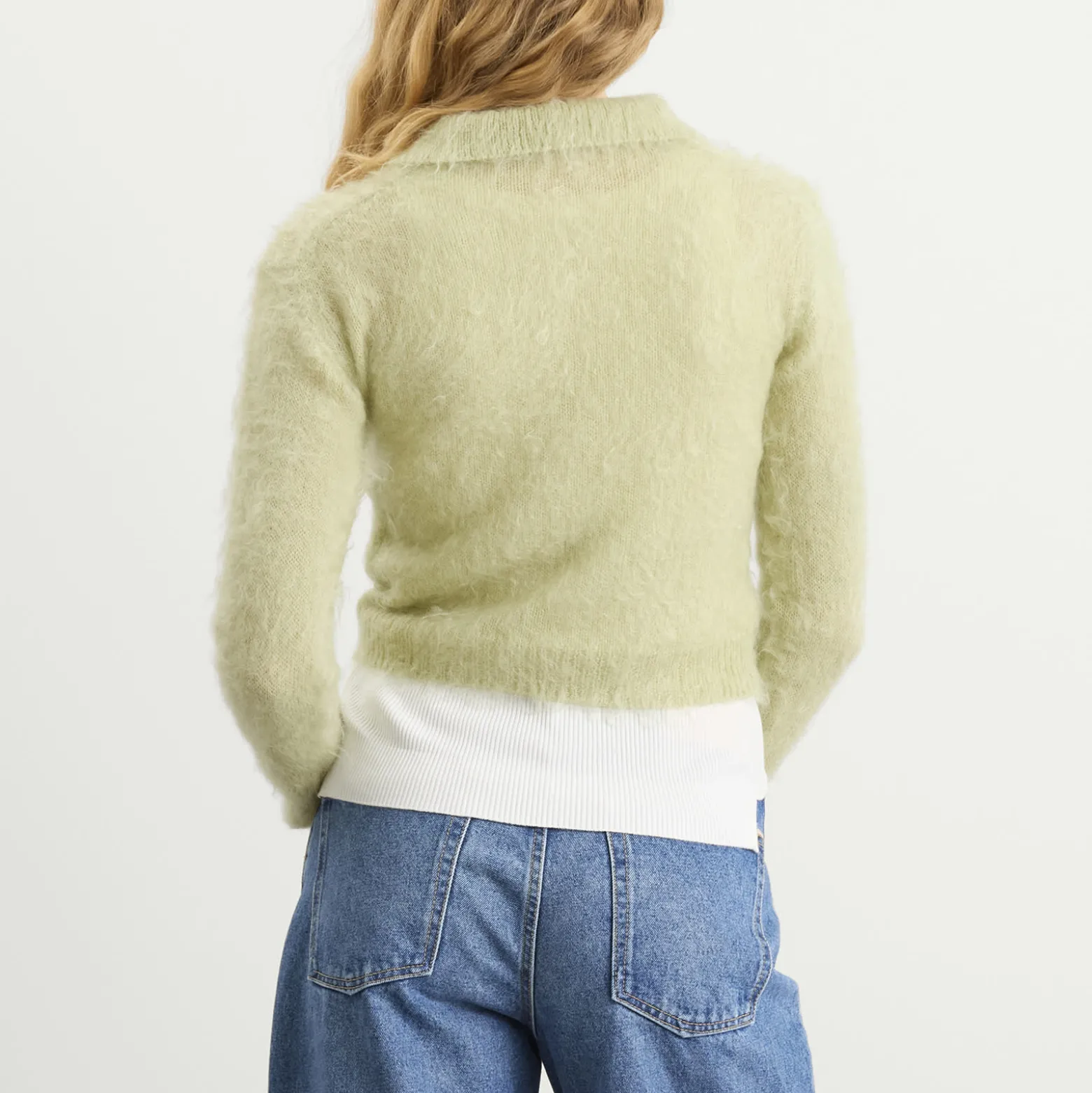 Auralee Mohair Knit Polo