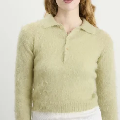 Auralee Mohair Knit Polo
