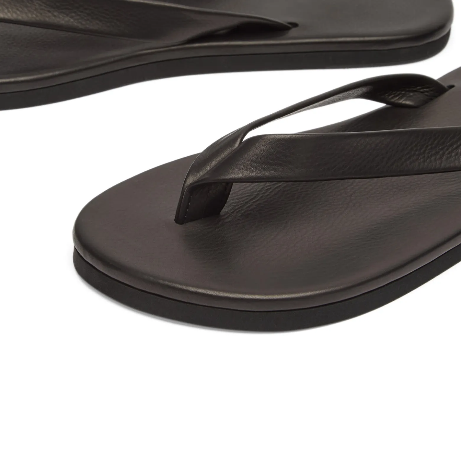 Auralee Soft Leather Flip-Flops