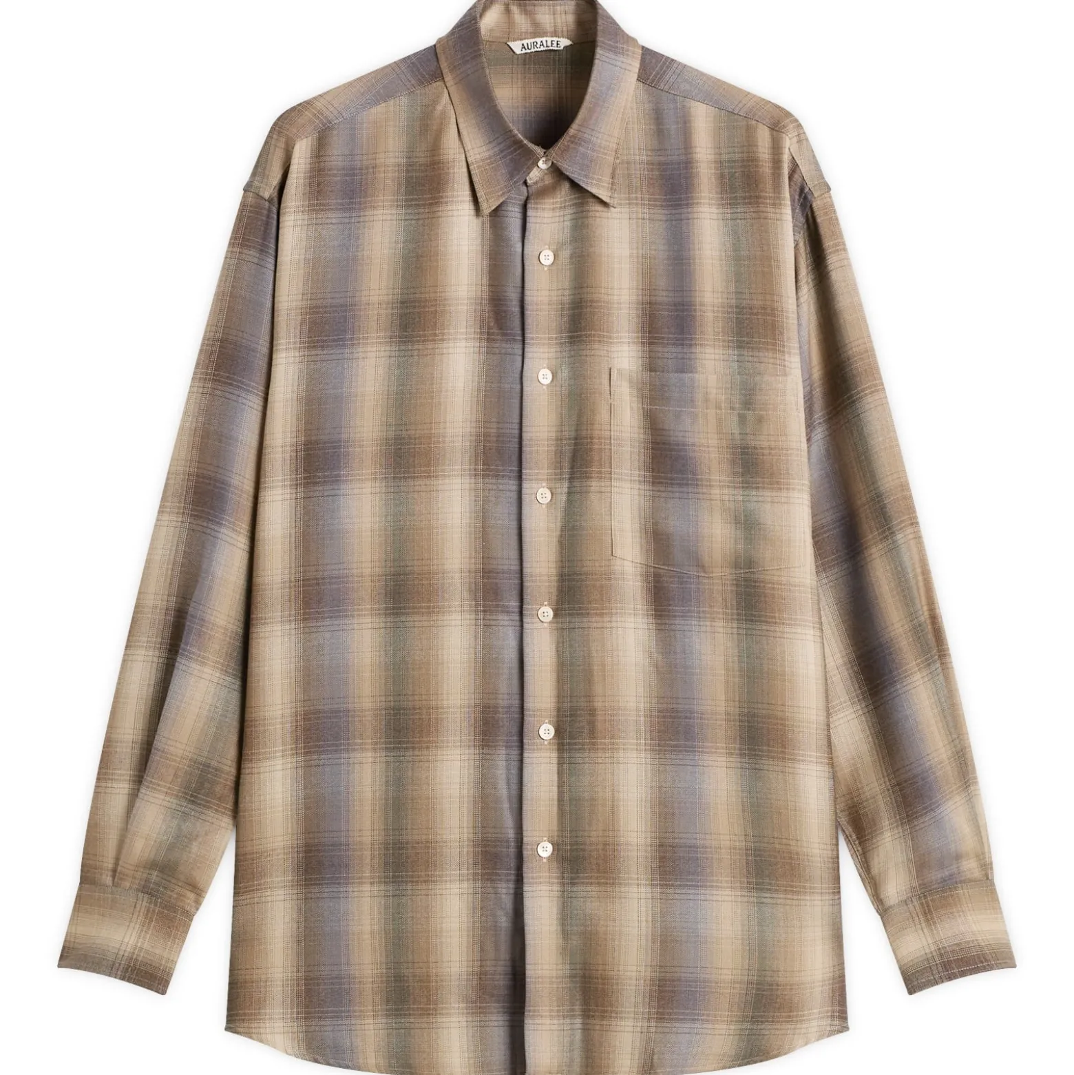 Auralee *Super Light Wool Check Shirt