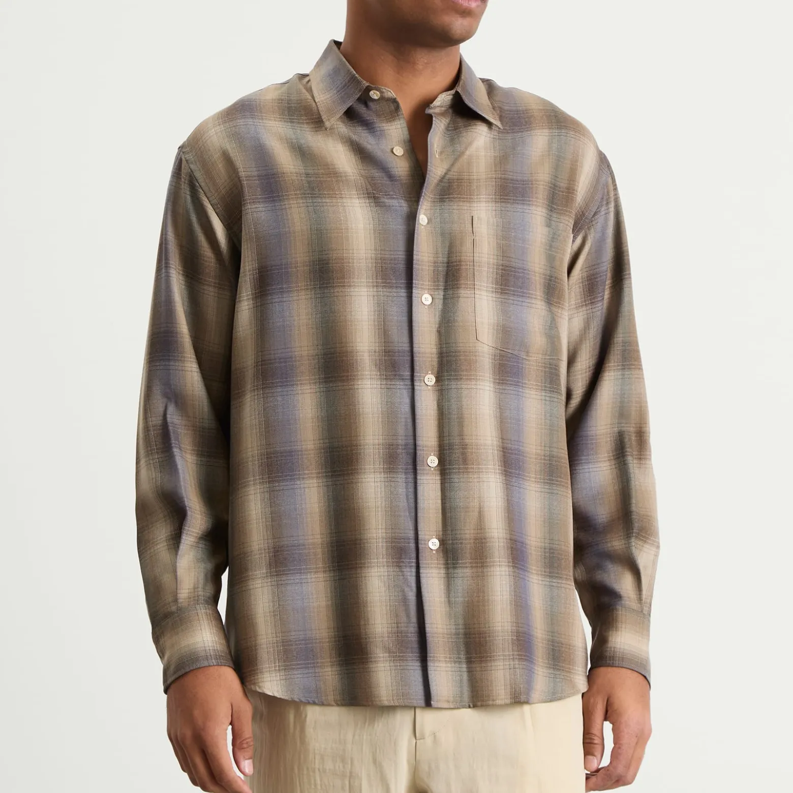 Auralee *Super Light Wool Check Shirt