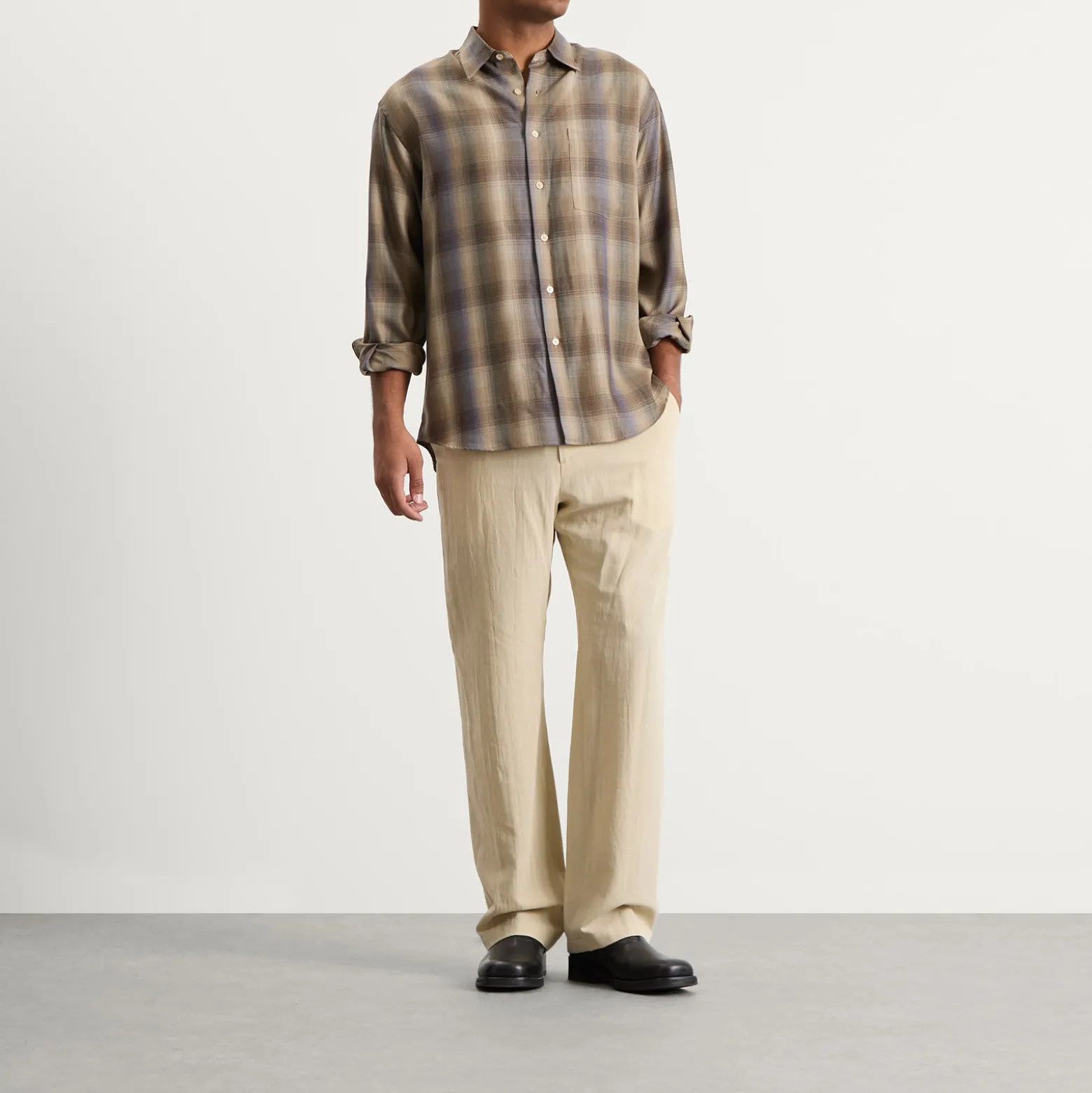 Auralee *Super Light Wool Check Shirt