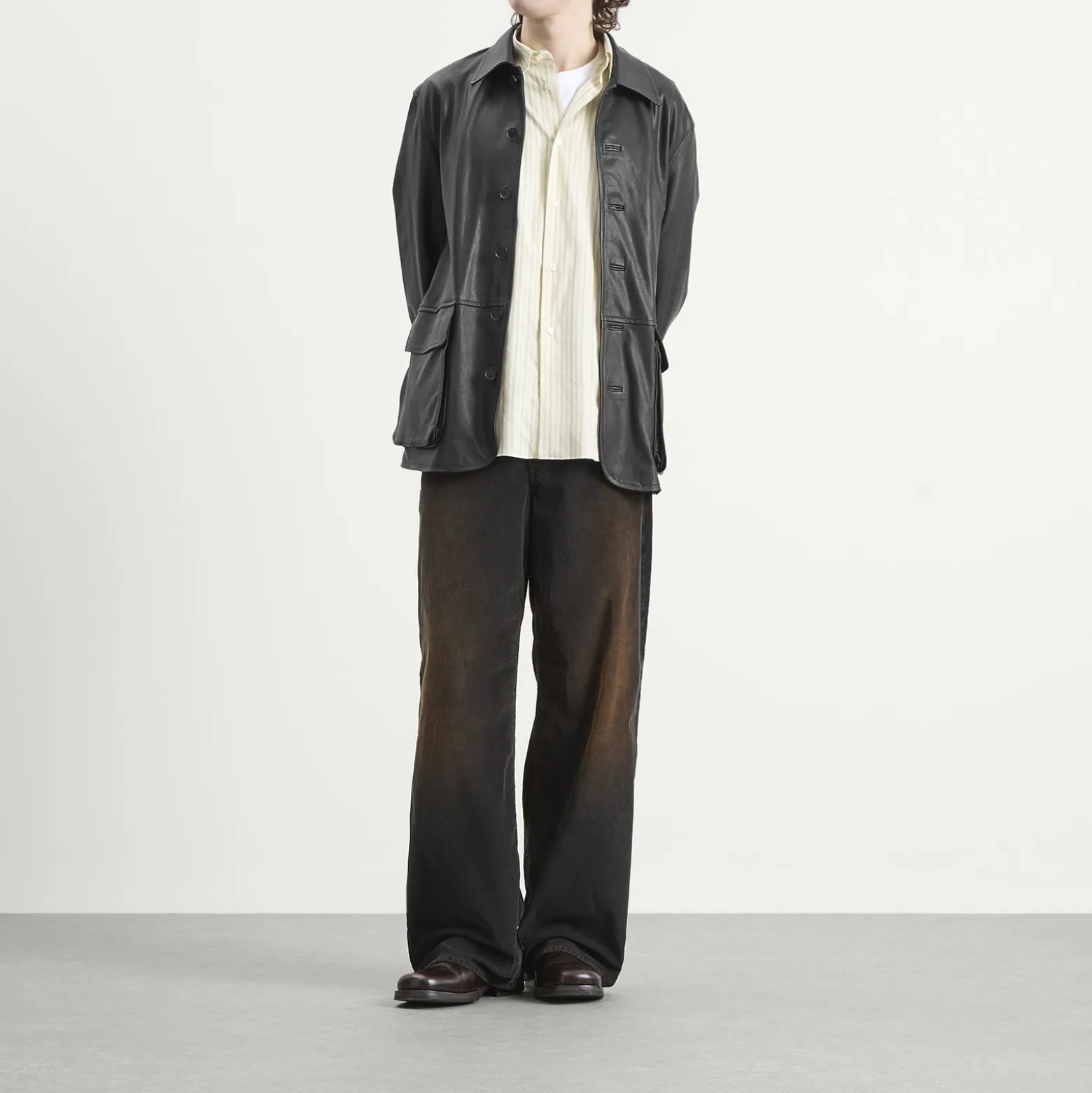Auralee Textured Lamb Leather Blouson