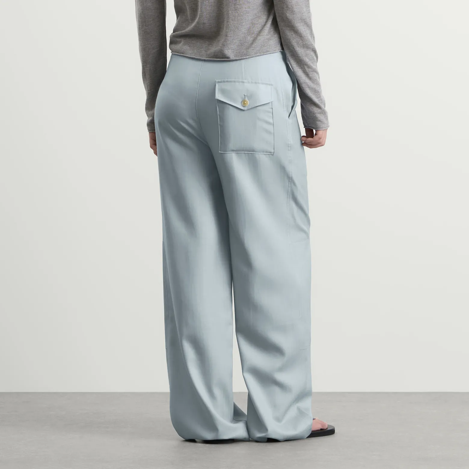 Auralee Wool Herringbone Cargo Pants
