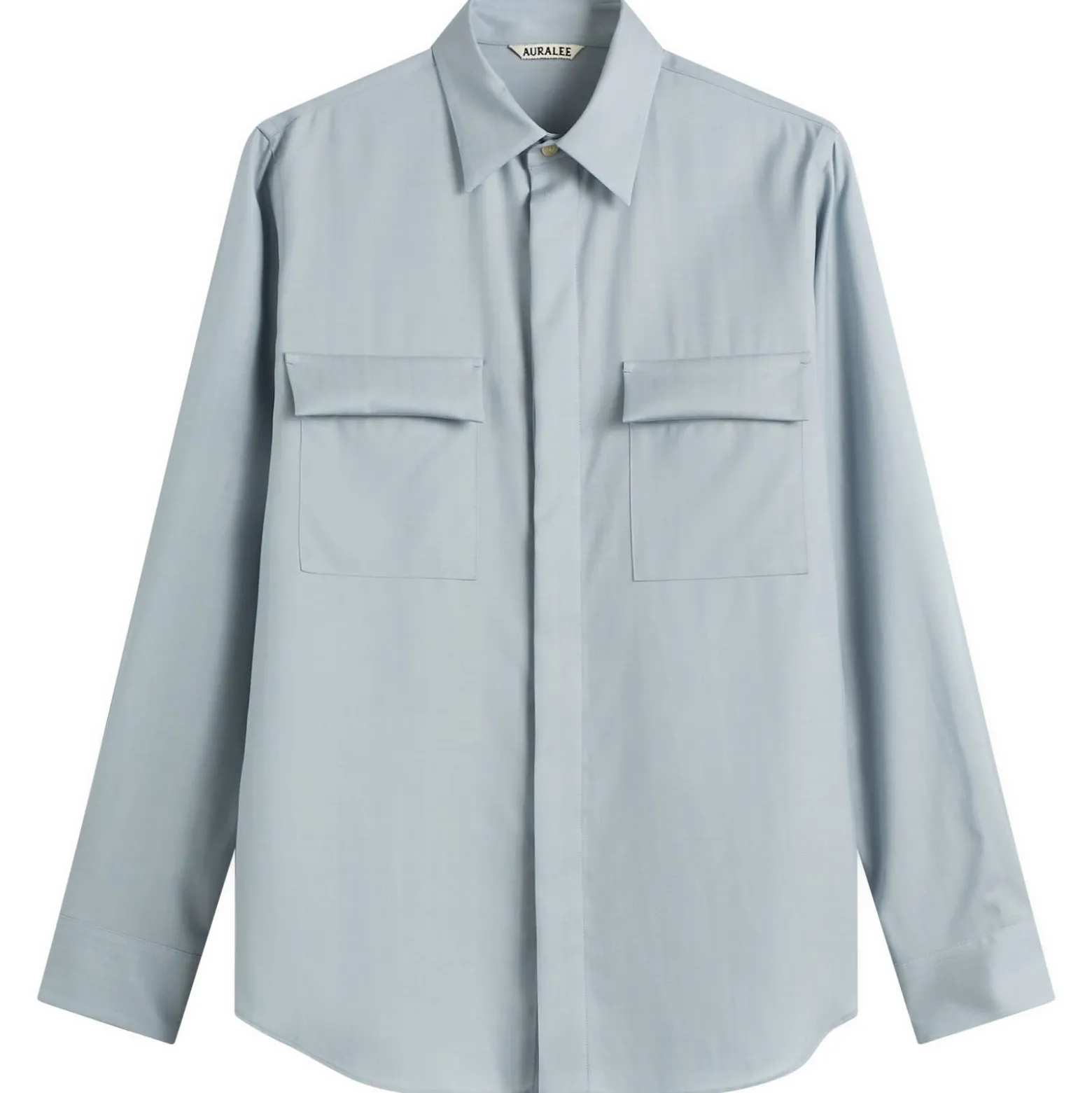 Auralee Wool Herringbone Overshirt