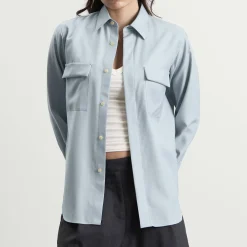 Auralee Wool Herringbone Overshirt