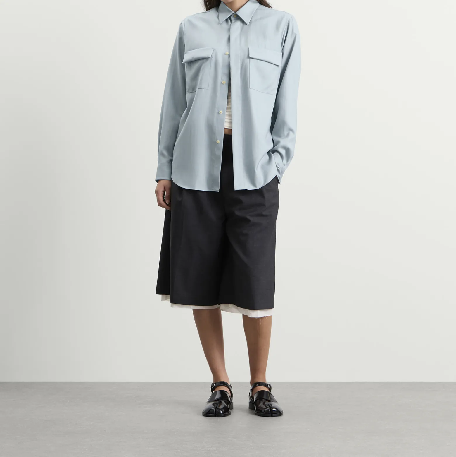 Auralee Wool Herringbone Overshirt